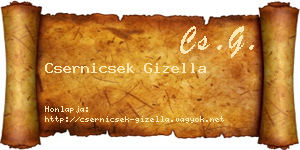 Csernicsek Gizella névjegykártya