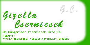 gizella csernicsek business card
